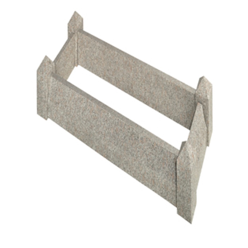 EC102 Autumn Brown Granite Kerb and Post Memorial EC102 Autumn Brown Granite Kerb and Post Memorial