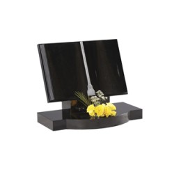 EC132 Black Granite classic bookset with added sandblast page lines