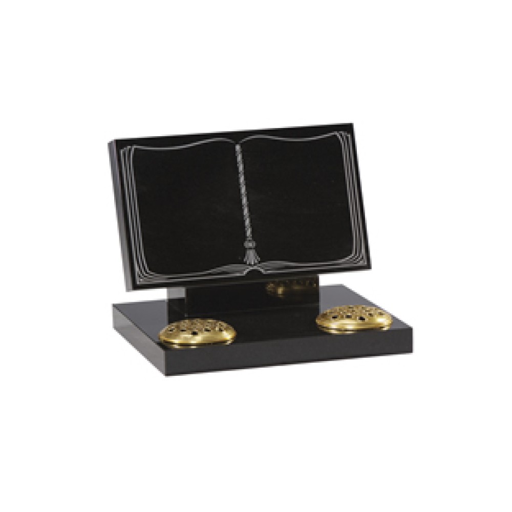 EC135 Black Granite tablet, rest and base. A simple elegant and economic mock bookset with wide rest for extra safety