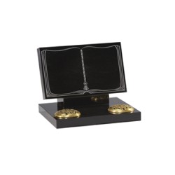 EC135 Black Granite tablet, rest and base. A simple elegant and economic mock bookset with wide rest for extra safety