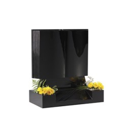 EC136 Exclusive Black Granite Book incorporating an upstand for stability and centre splay base