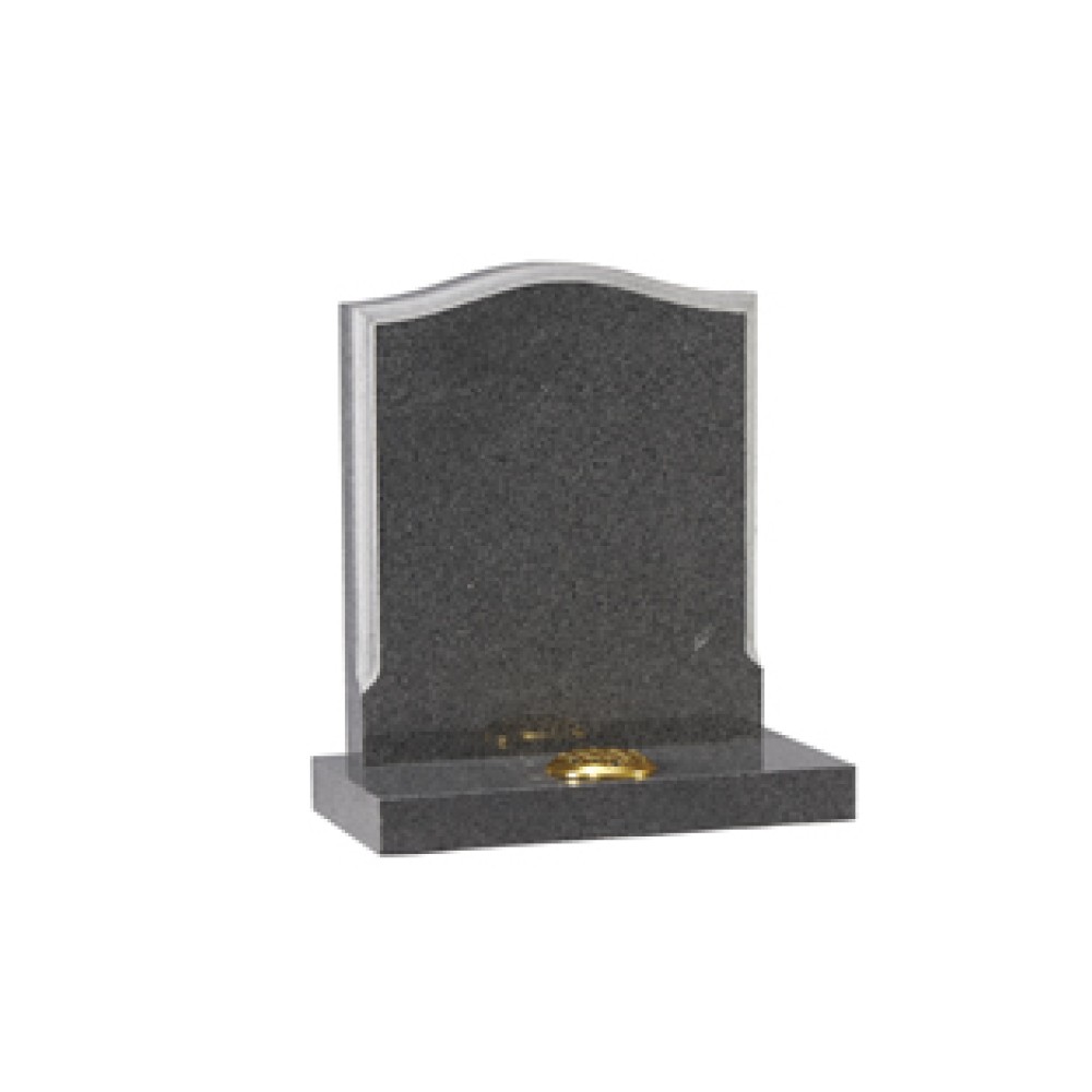 EC14 Dark Grey Granite Memorial with contrasting moulded edge