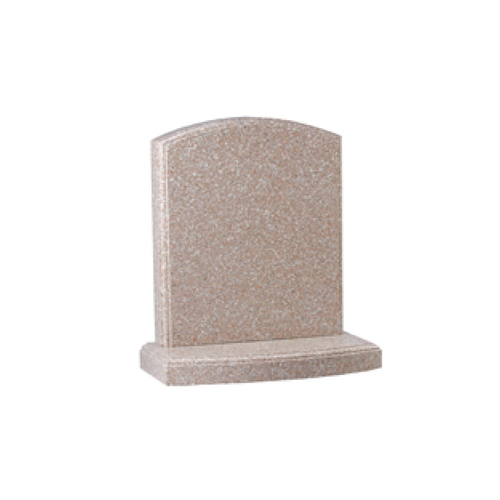 EC15 Xiamen Pink Granite Memorial with fully polished moulding on headstone and base EC15 Xiamen Pink Granite Memorial with fully polished moulding on headstone and base