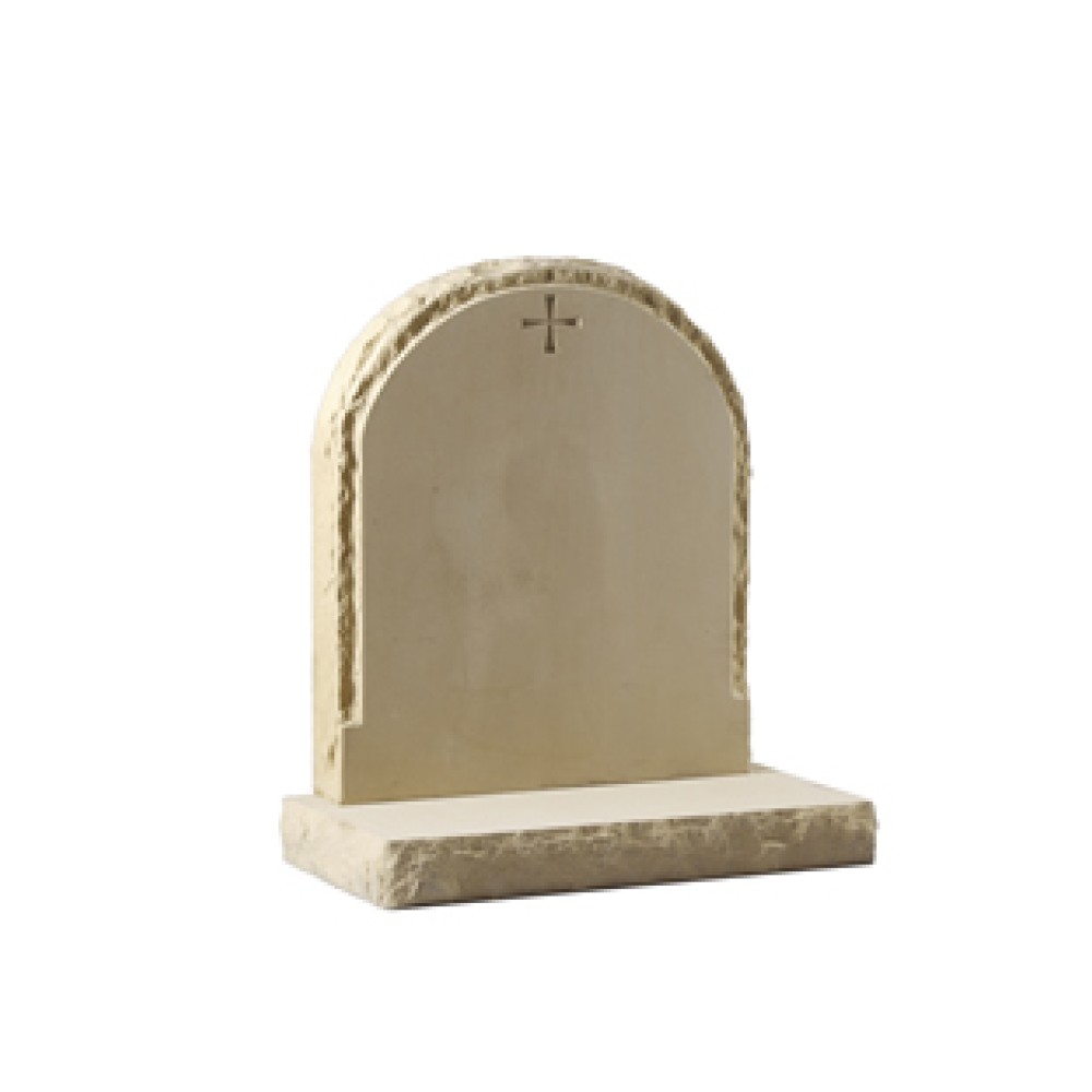 EC180 York Stone memorial with a natural pitched edge and margin. EC180 York Stone memorial with a natural pitched edge and margin.