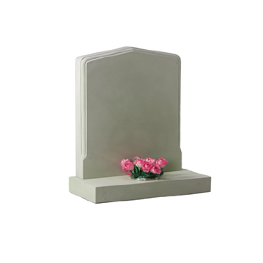 EC181 Grey York Stone headstone with a moulded profile around the edge. EC181 Grey York Stone headstone with a moulded profile around the edge.