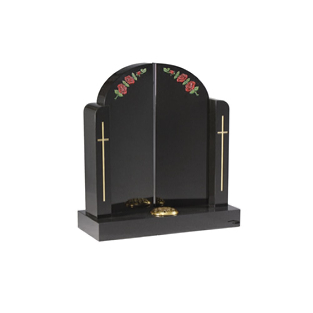 EC204 Black Granite Gates of Heaven Memorial