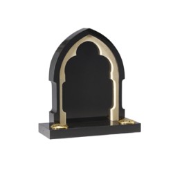 EC207 Black Granite and Sandstone Gothic Window Memorial