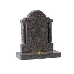 EC210 Sapphire Brown Granite Memorial with Turned Columns