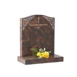 EC22 Twilight Red Granite Cemetery Memorial