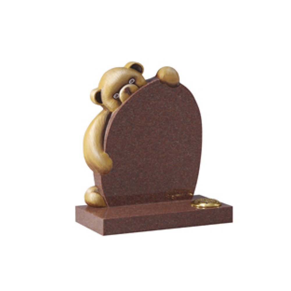 EC220 Imperial Red Granite Childrens Teddy Bear Memorial