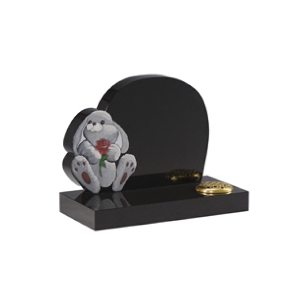 EC228 Black Granite Childrens Toy Rabbit Memorial EC228 Black Granite Childrens Toy Rabbit Memorial