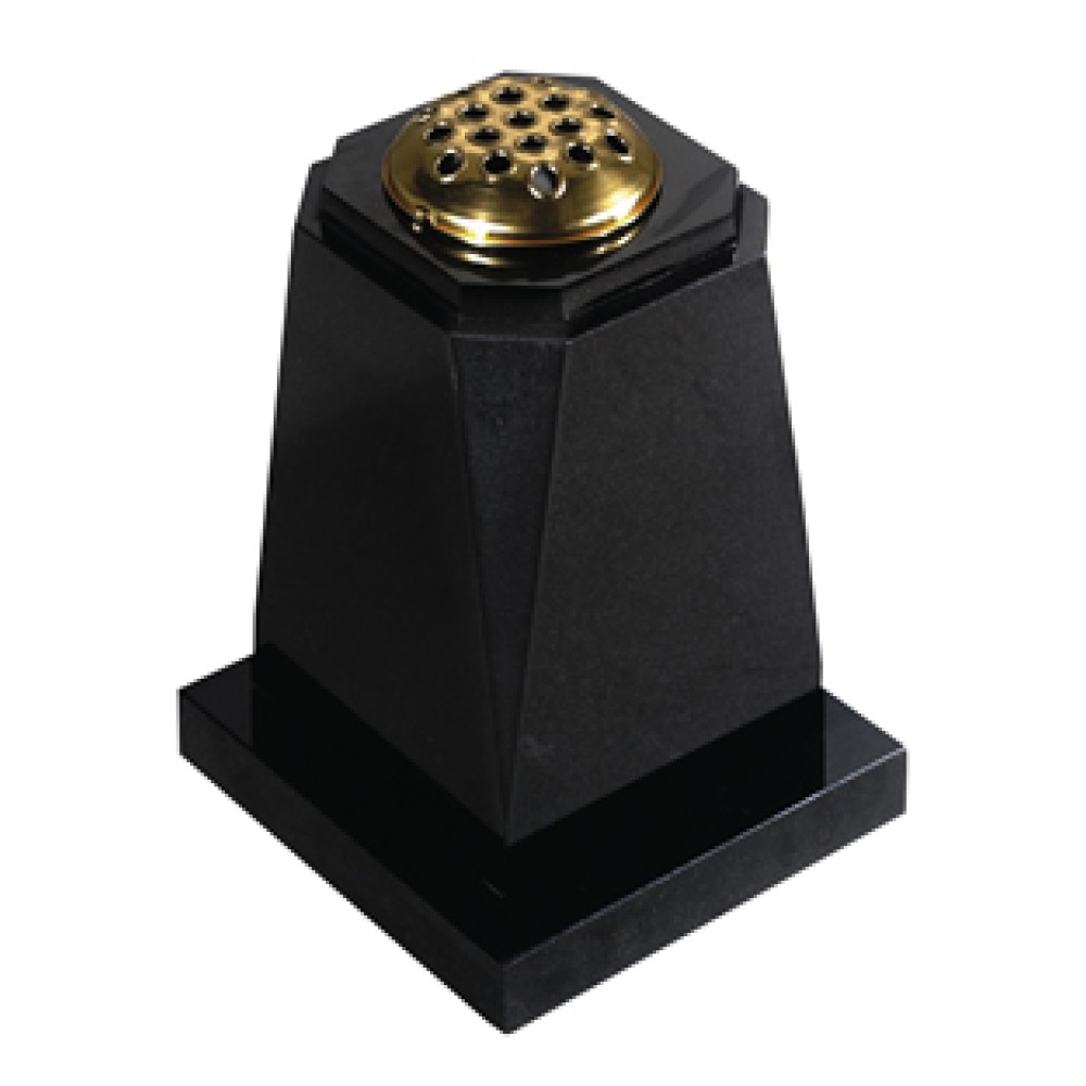 EC272 Shaped Black Granite Vase EC272 Shaped Black Granite Vase