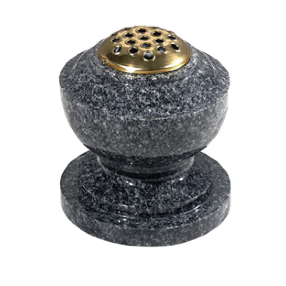 EC280 Dark Grey Granite Round Vase