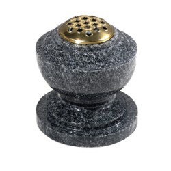 EC280 Dark Grey Granite Round Vase