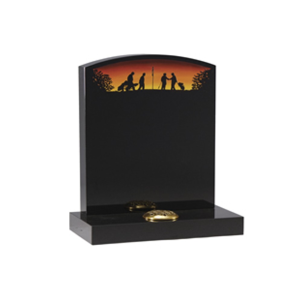 EC29 Black Granite Personalised Cemetery Memorial EC29 Black Granite Personalised Cemetery Memorial