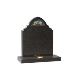 EC48 Dark Grey Granite headstone.