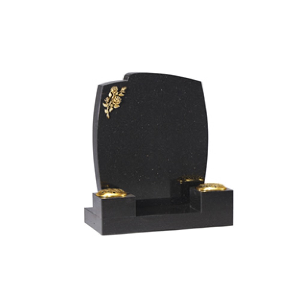 EC6 Star Galaxy Granite Headstone. A bronze rose complements the reflective Star Galaxy granite. EC6 Star Galaxy Granite Headstone. A bronze rose complements the reflective Star Galaxy granite.
