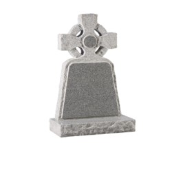 EC62 Light Grey Granite Celtic Cross headstone.